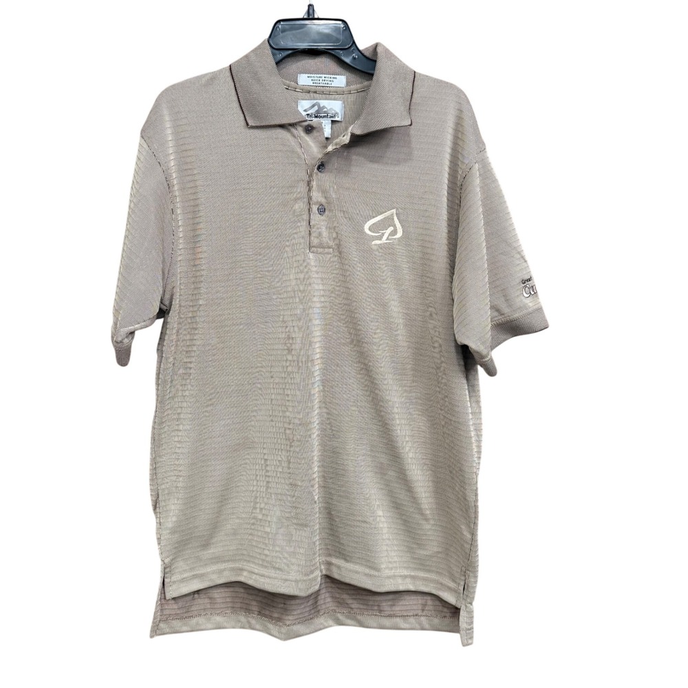 Tri Mountain Great American Casino Golf Polo Shirt‎ Moisture Wicking Mens